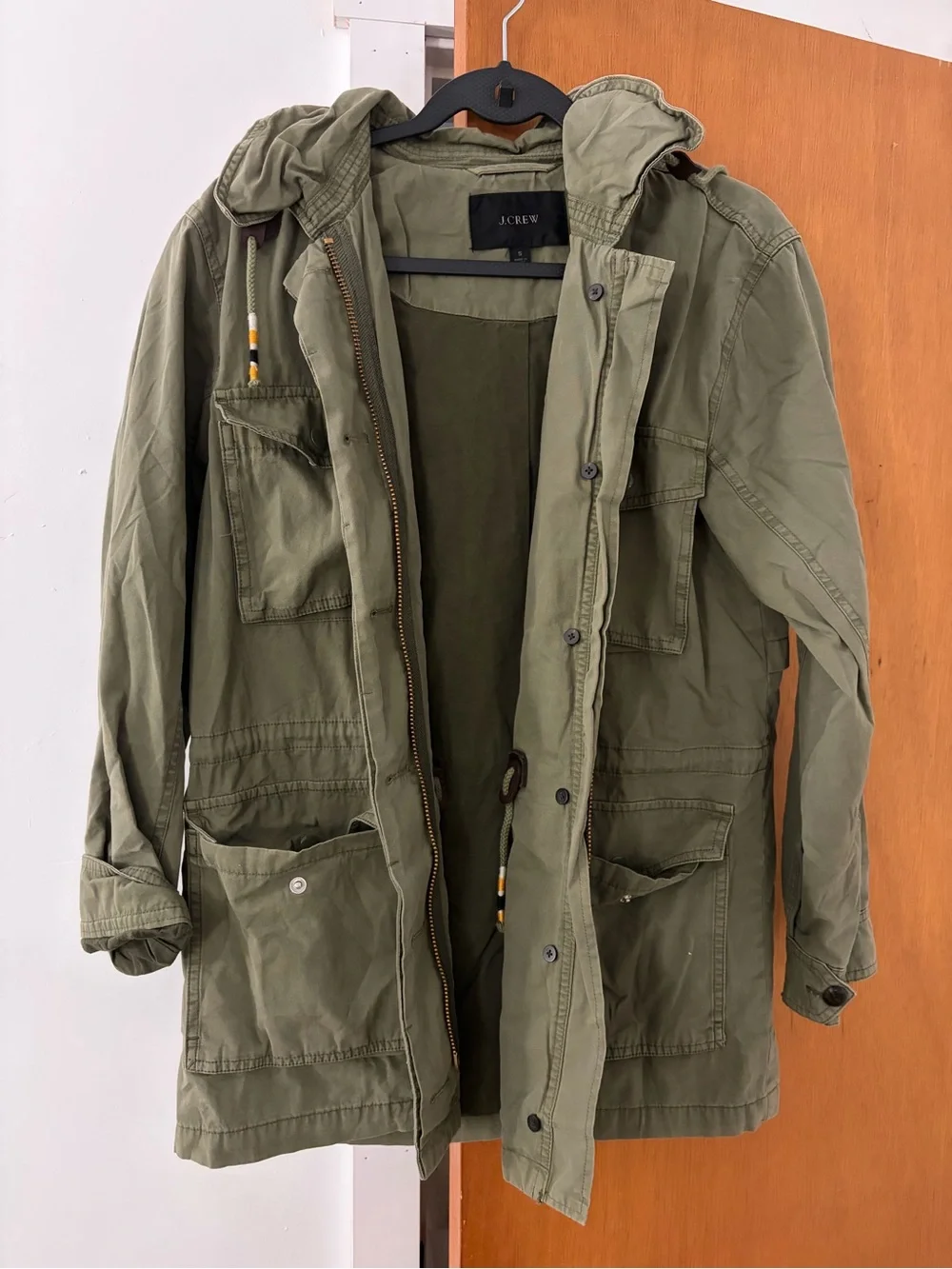 J. Crew Olive Green Hooded Field Jacket